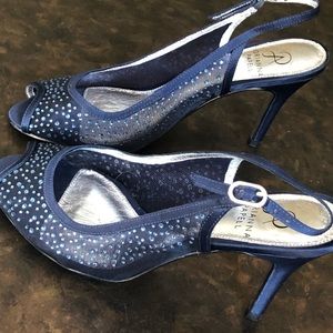 Navy Adrianna Papelll Fame sling back dress shoes
